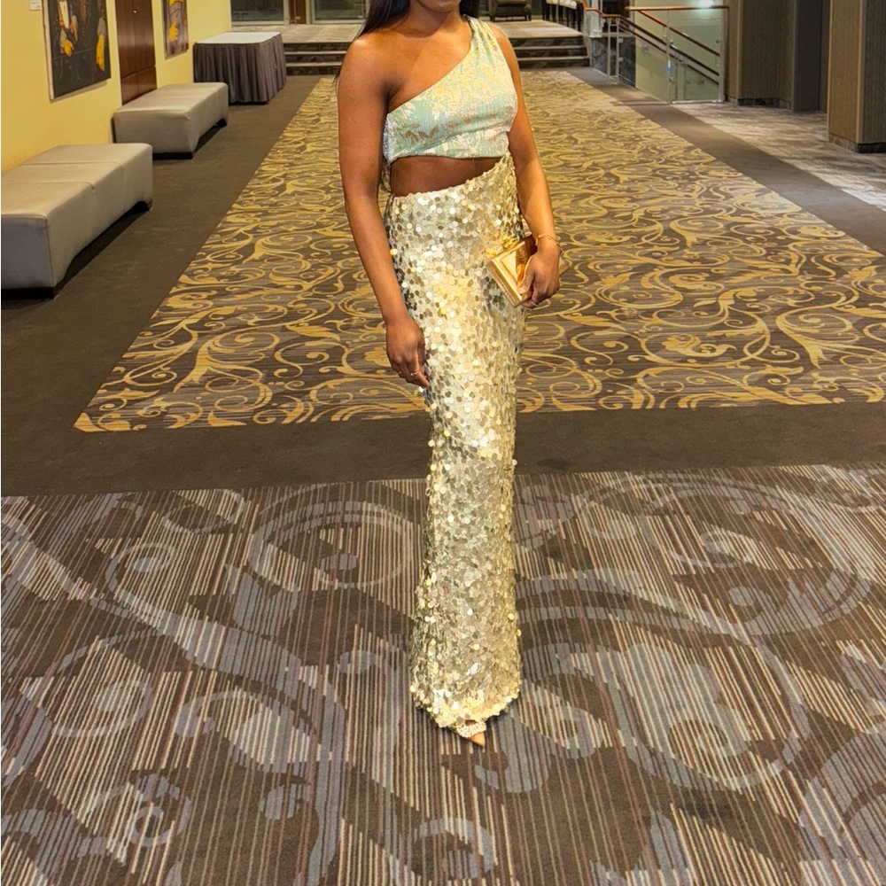 Elegant One-Shoulder Sequin Dress